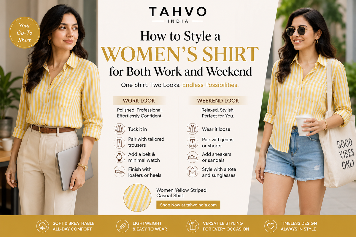 How to Style a Women's Shirt for Both Work and Weekend