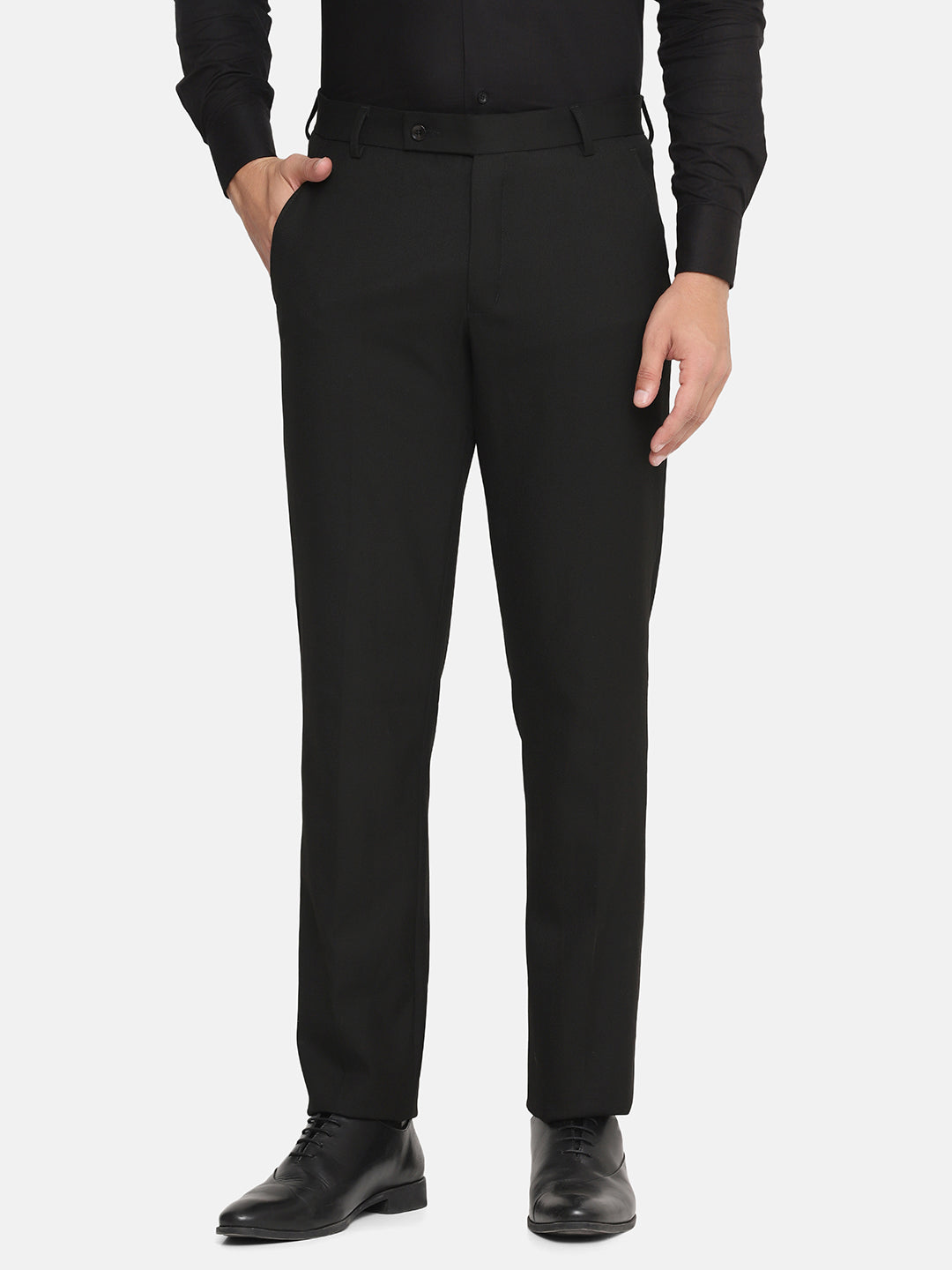 Men Black Four Way Trousers - Tahvo India