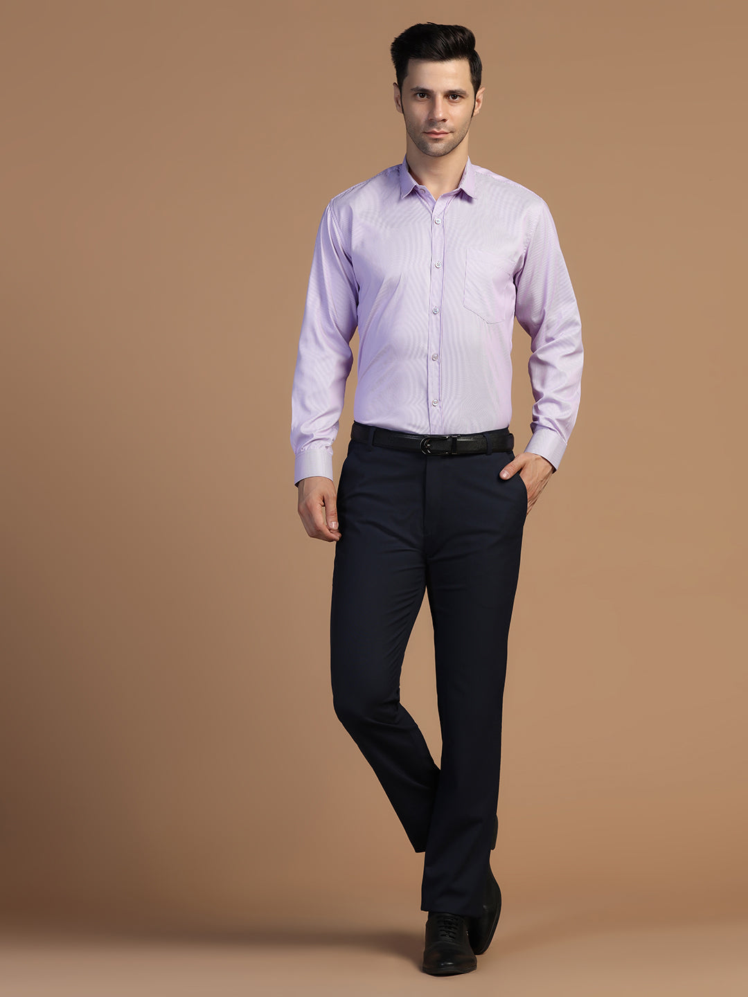 Purple Stripes Full Sleeves Shirt - Tahvo India