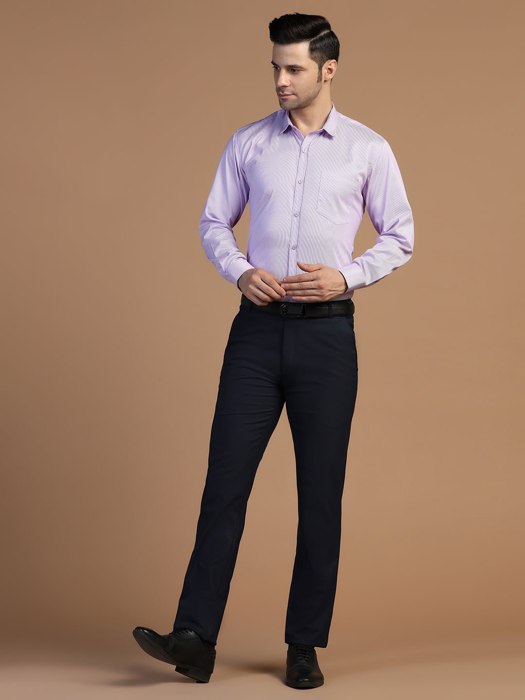 Purple Stripes Full Sleeves Shirt - Tahvo India