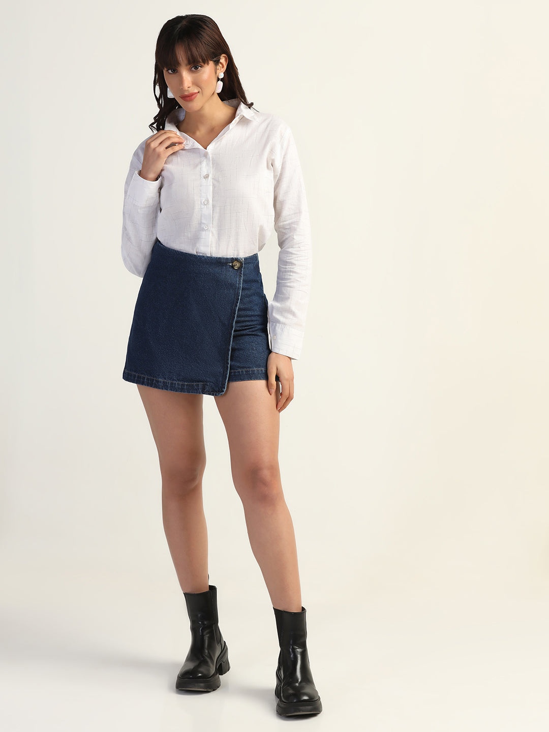 Women white printed shirt - Tahvo India