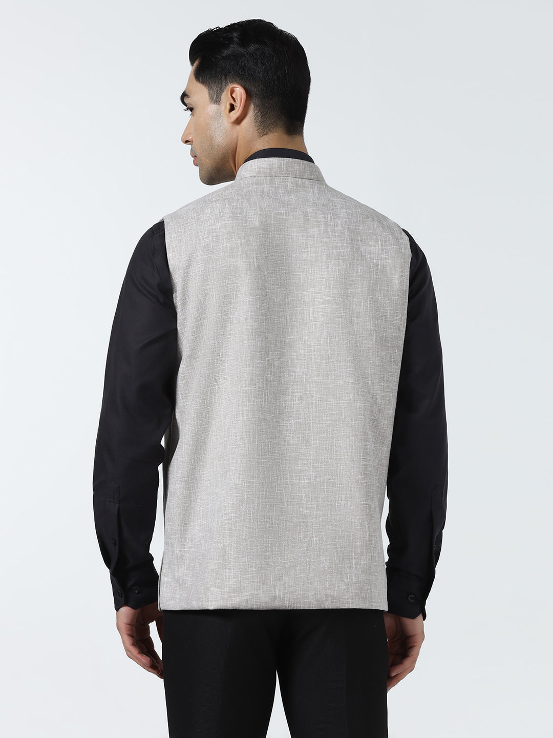 Men Brown Linen Jacket