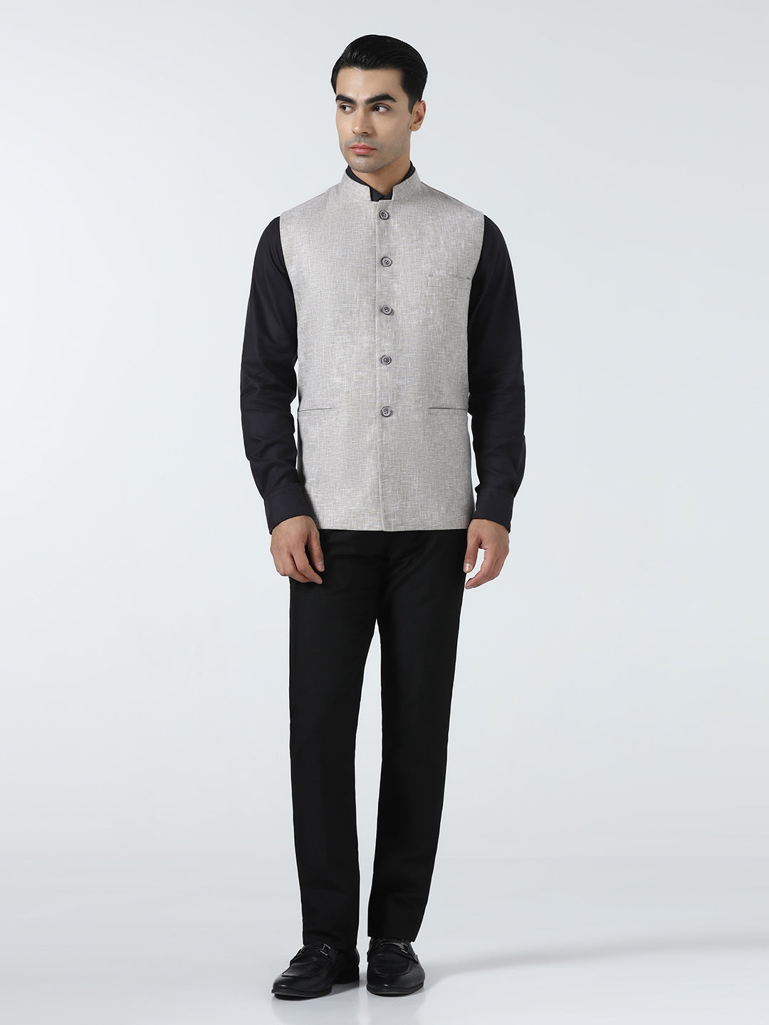 Men Brown Linen Jacket