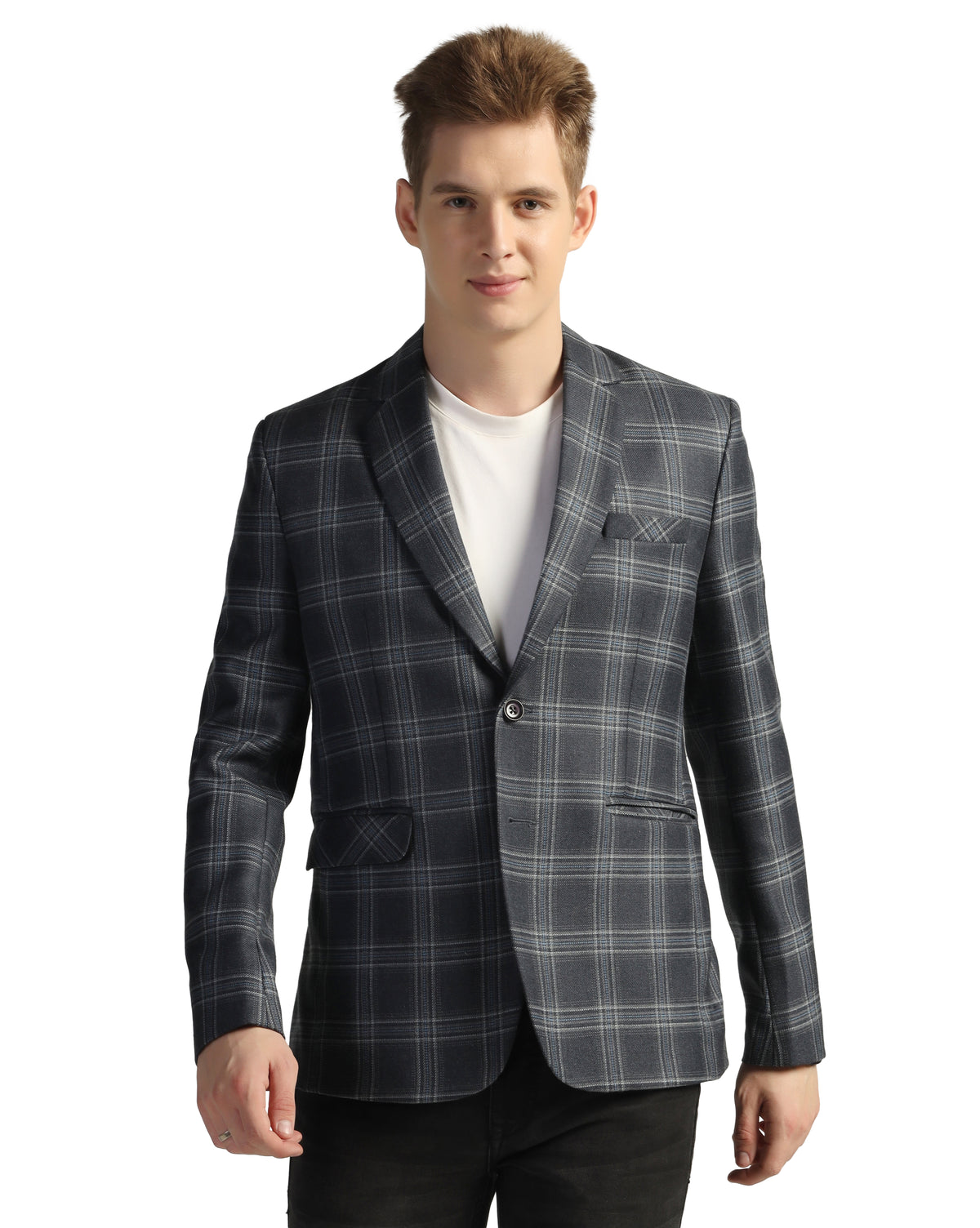Men's Blue Tweed Blazer