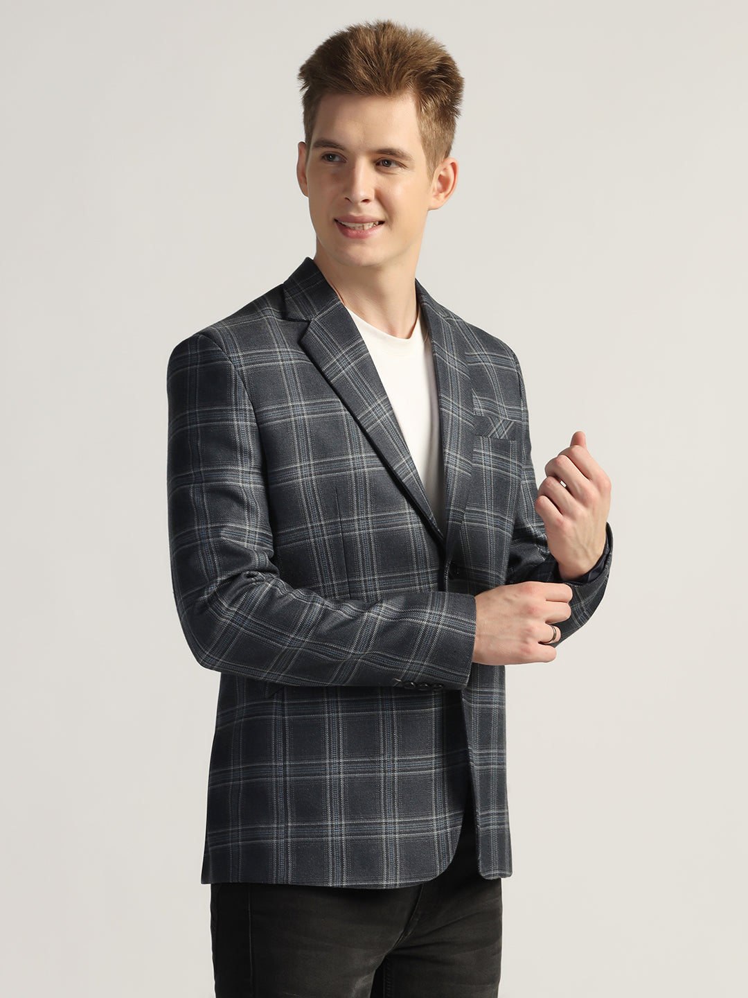 Men's Blue Tweed Blazer