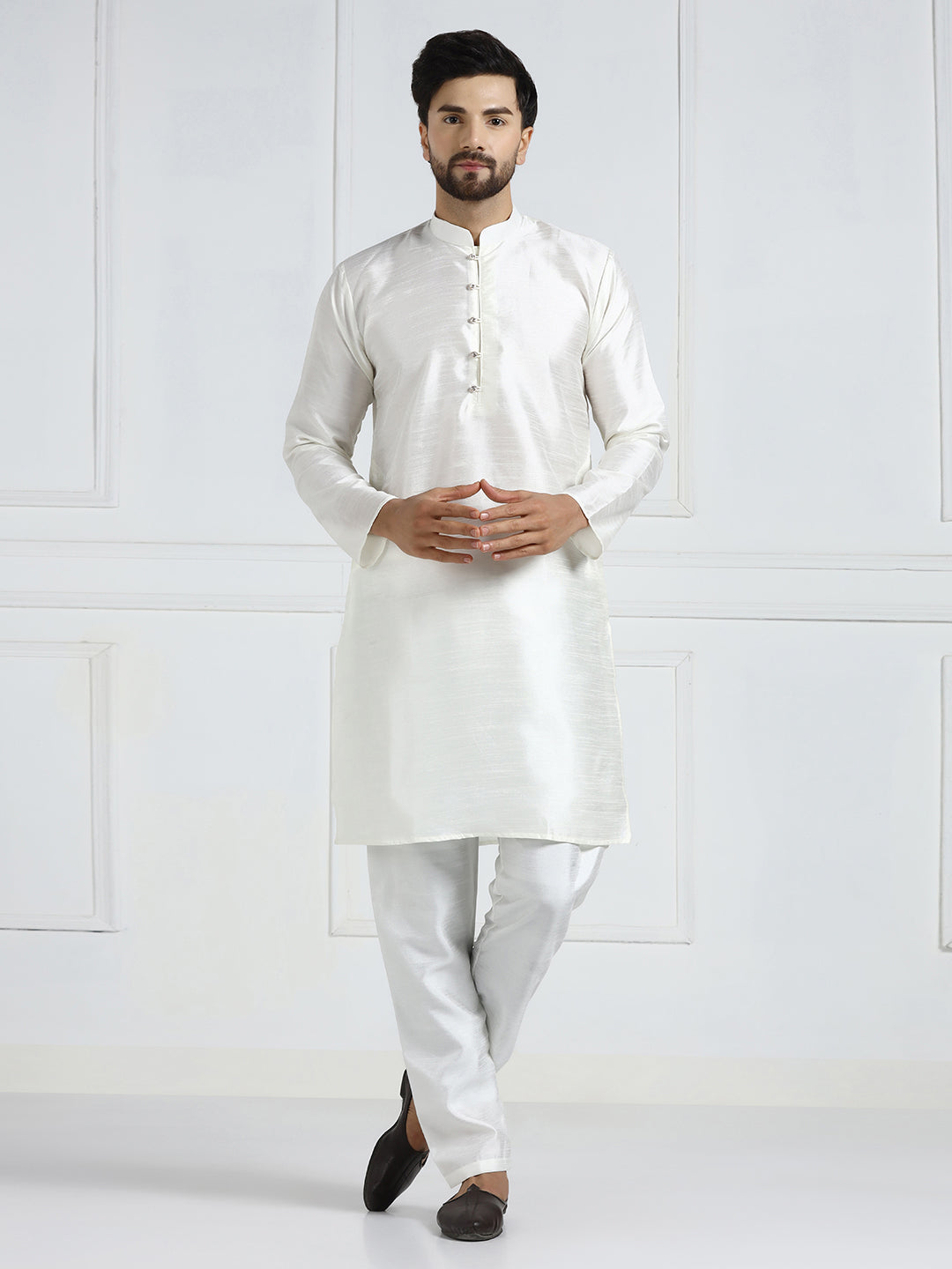 Men Black Dhoti Kurta Set - Tahvo India