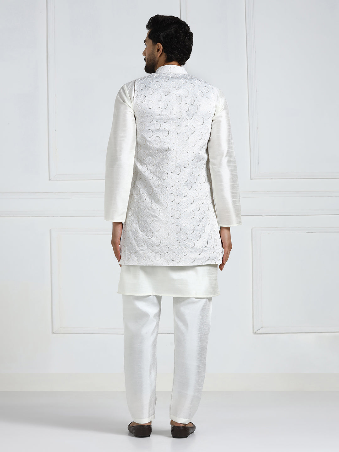 Men Black Dhoti Kurta Set - Tahvo India