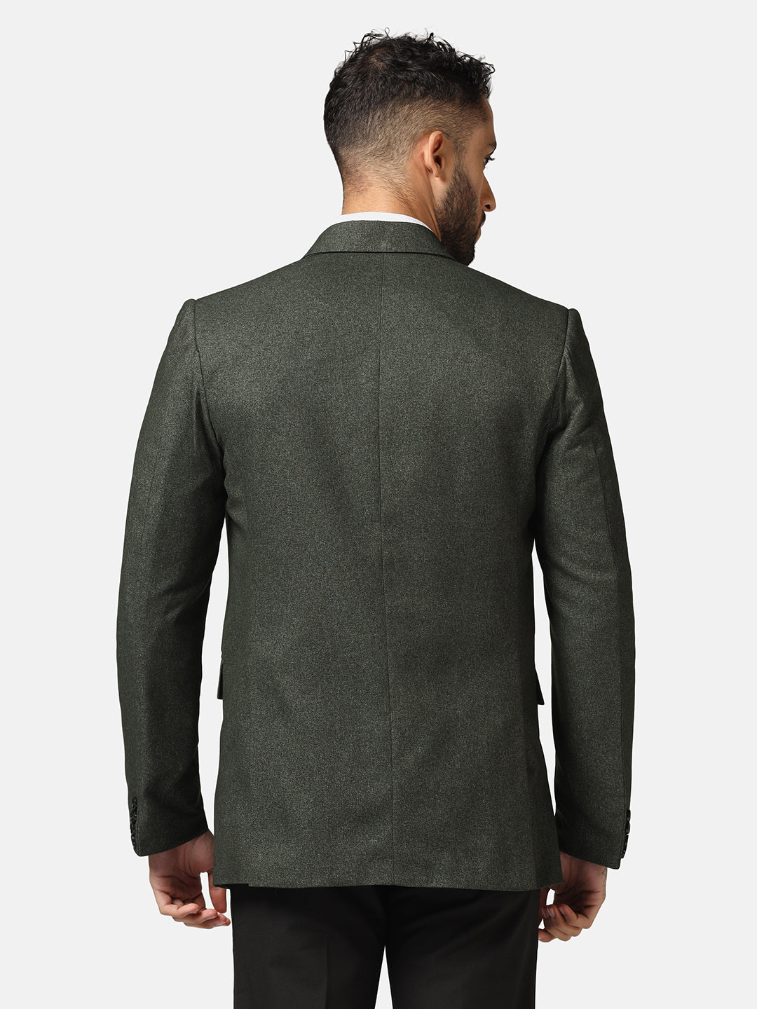 Men Green Suede Blazer - Tahvo India