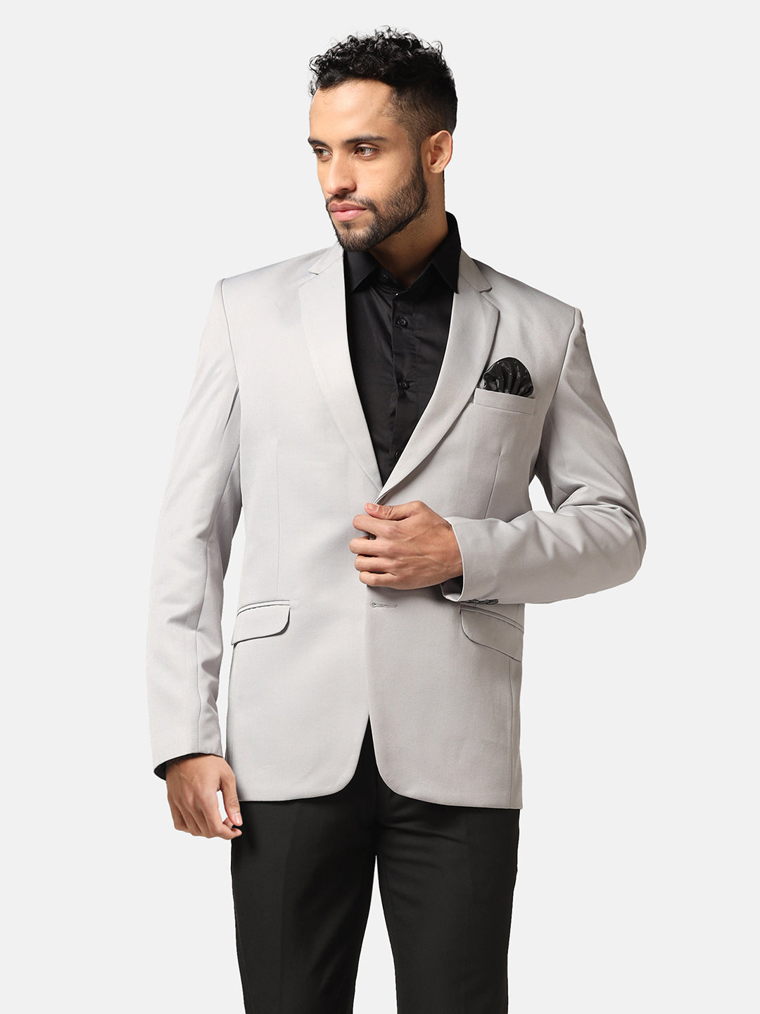 Men Light Grey Blazer - Tahvo India
