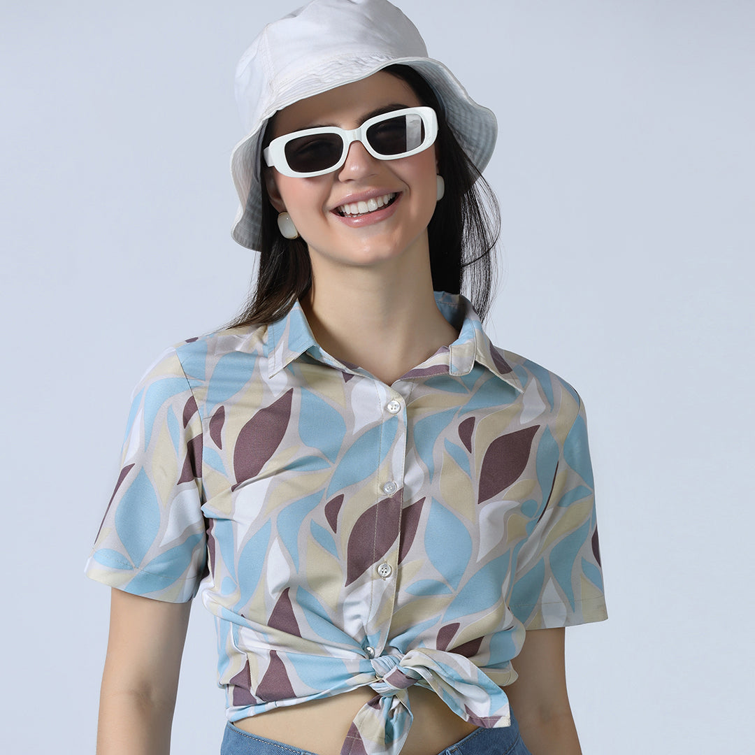 Women Multi Printed Cotton Shirt - Tahvo India