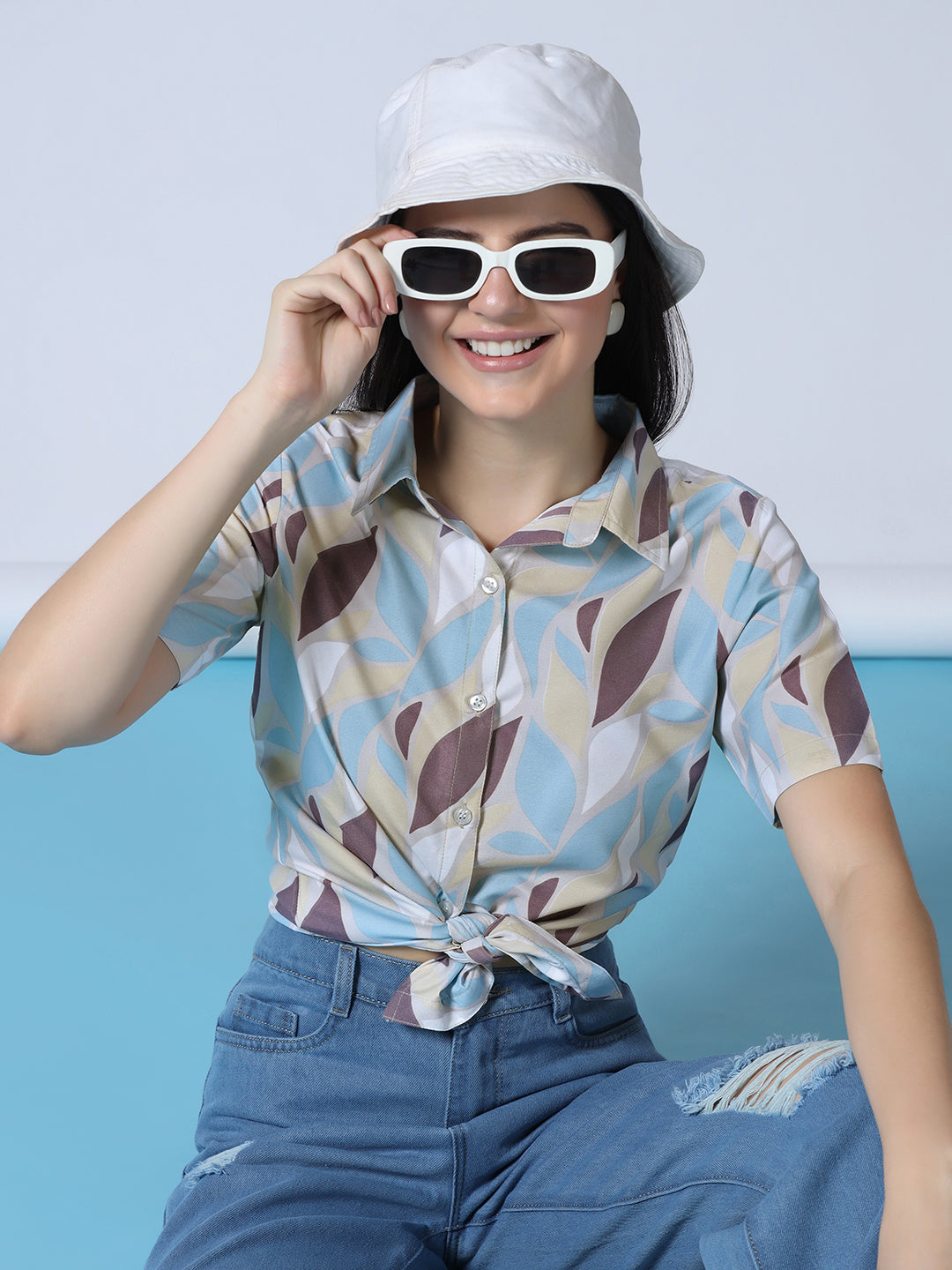 Women Multi Printed Cotton Shirt - Tahvo India