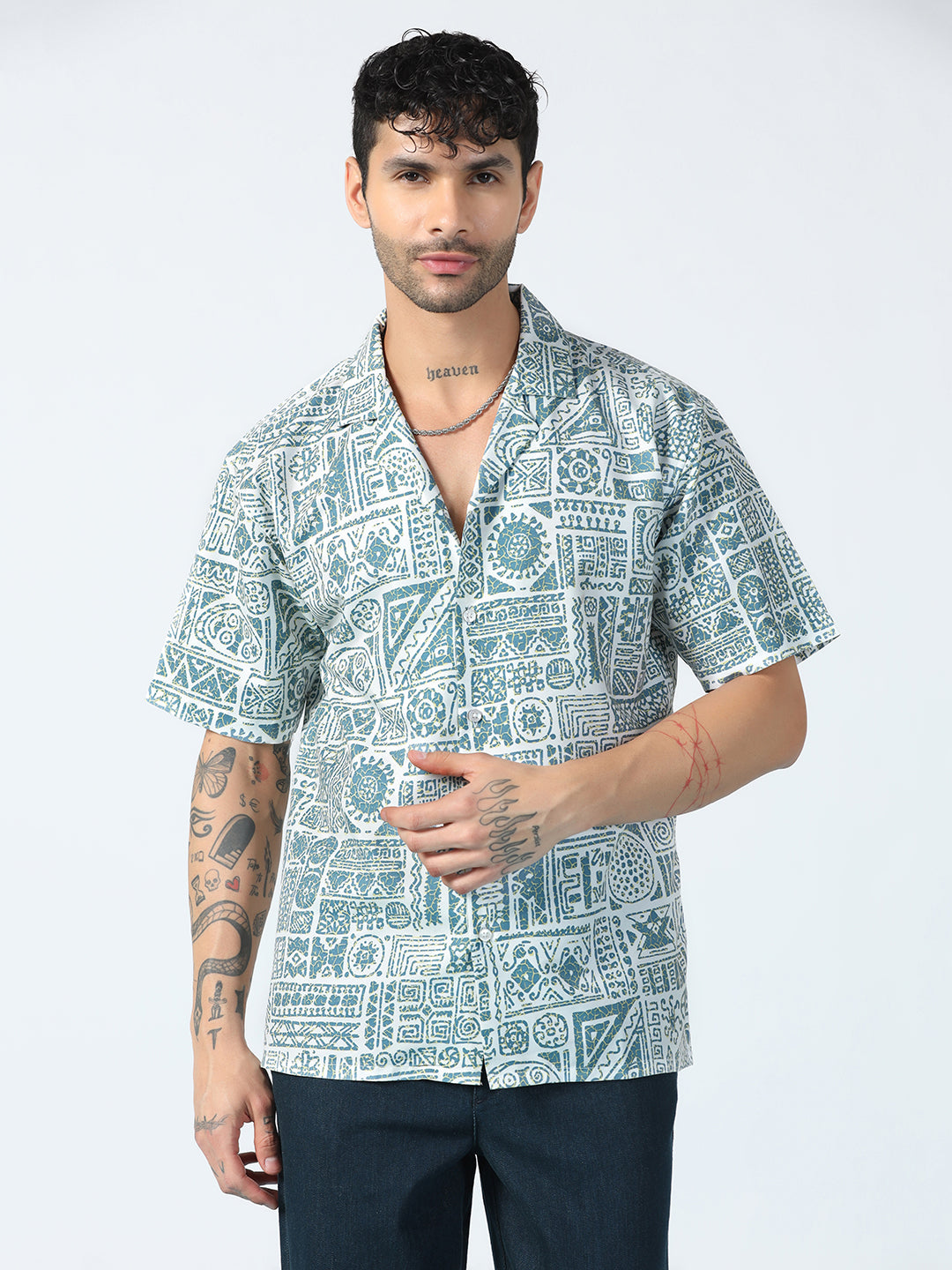 Tribal Printed Half Sleeve Shirt