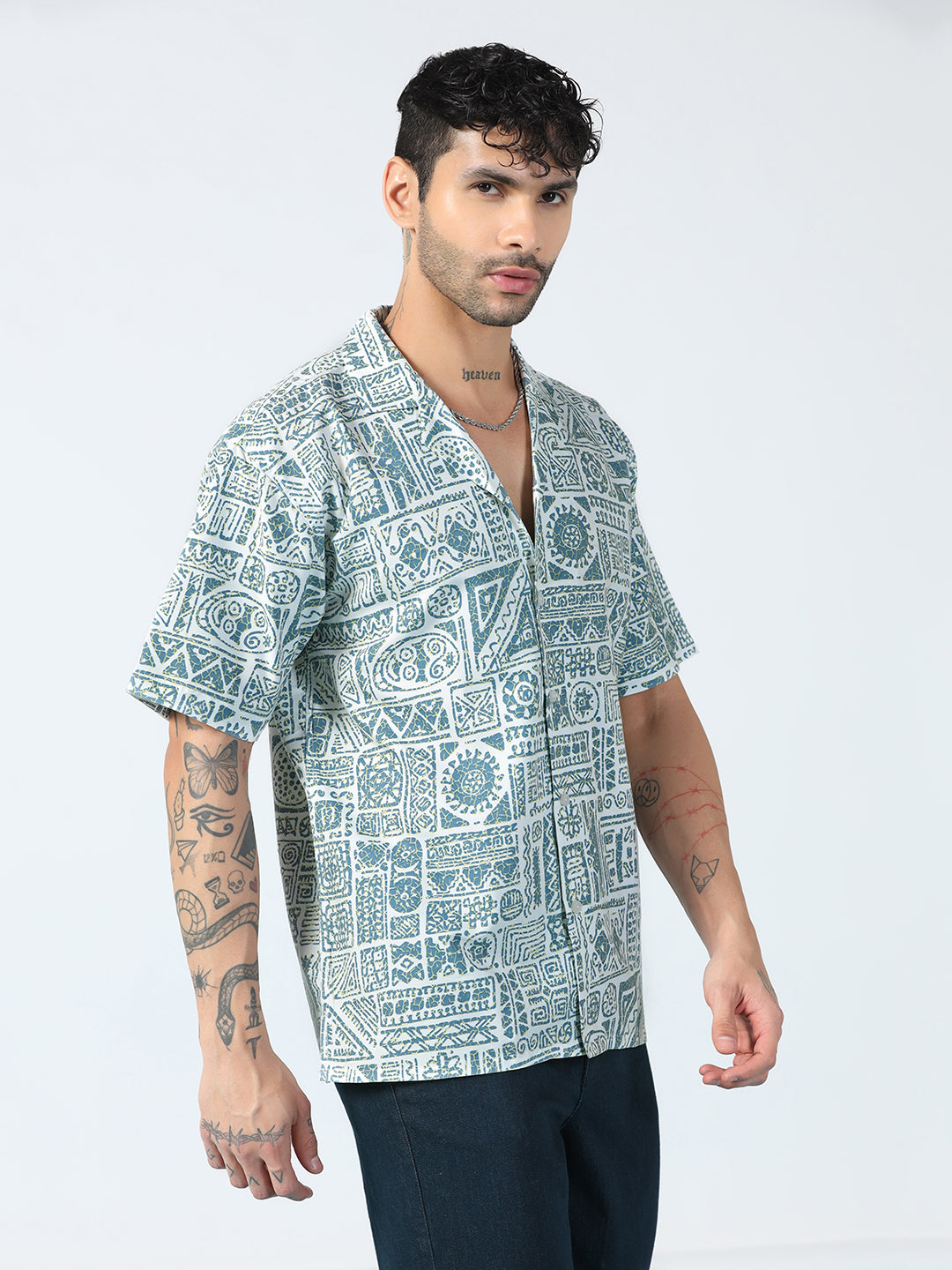 Tribal Printed Half Sleeve Shirt