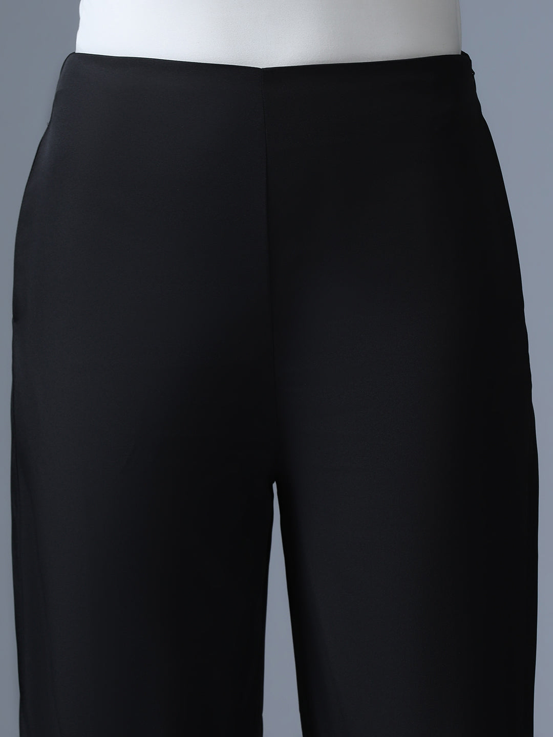 Women Black Side Zip Trouser