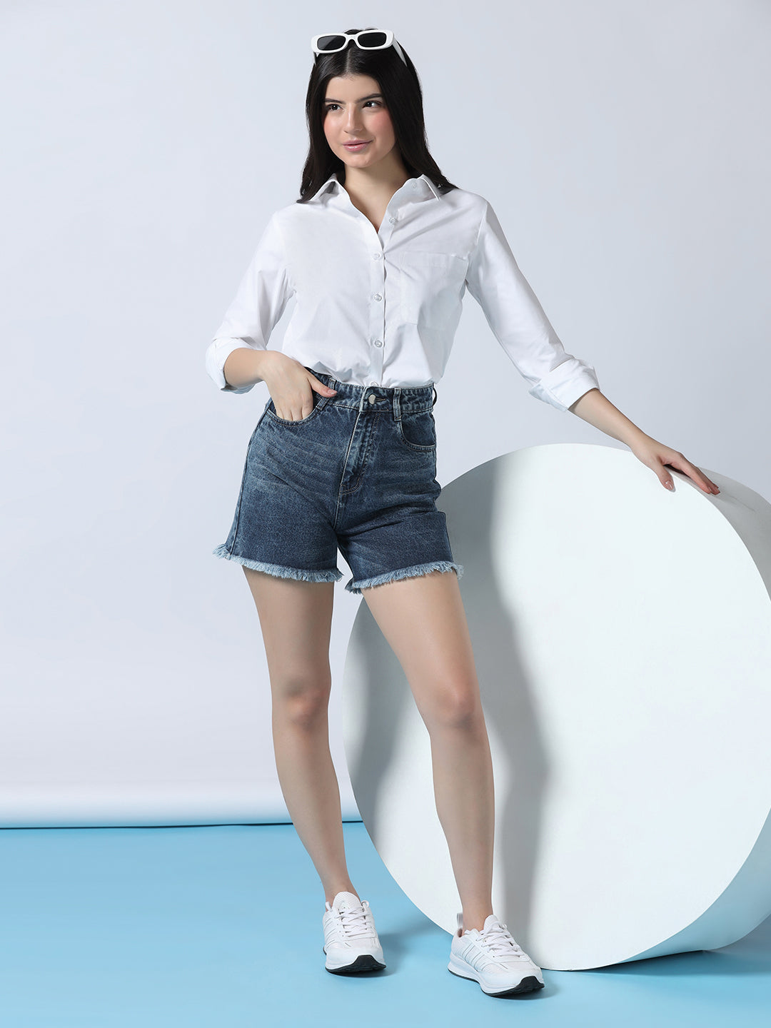 Women White Cotton Shirt - Tahvo India