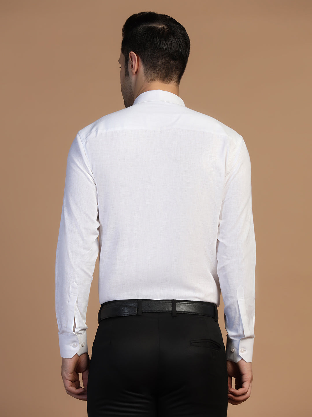 White Linen Shirt Full Sleeves - Tahvo India