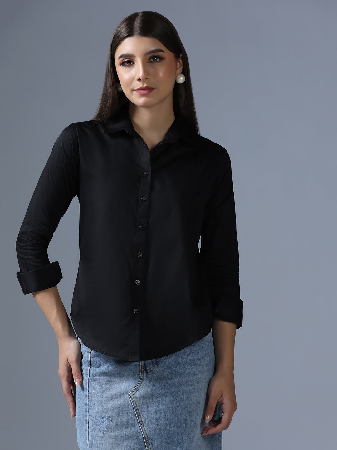 Women Black Shirt - Tahvo India