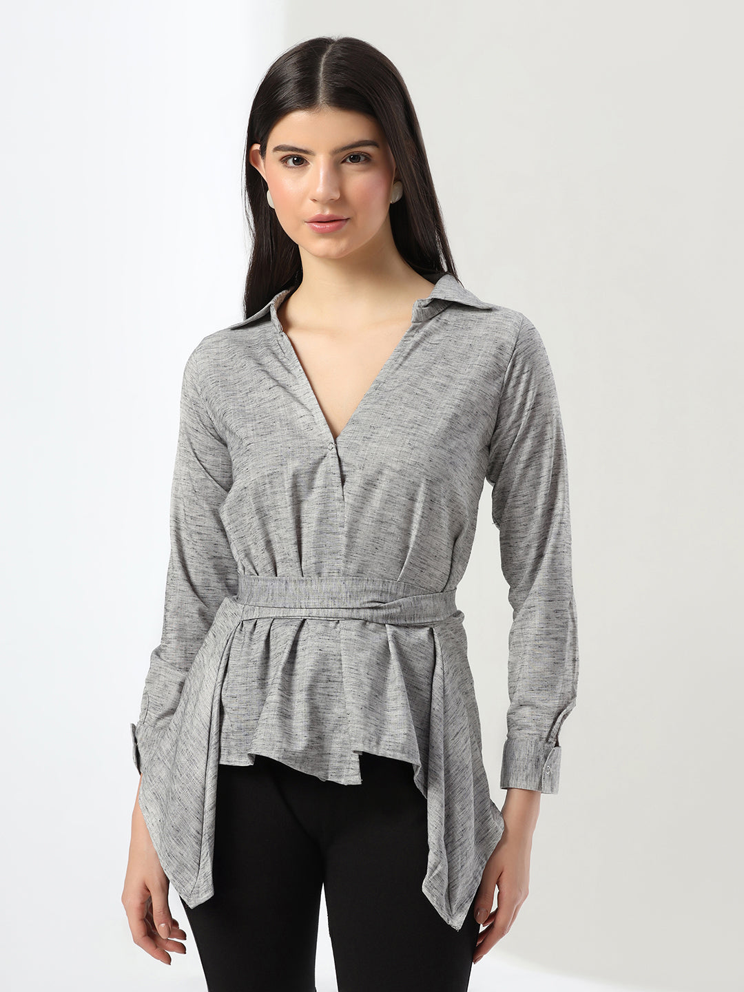 Women Asymmentrical Shirt - Tahvo India