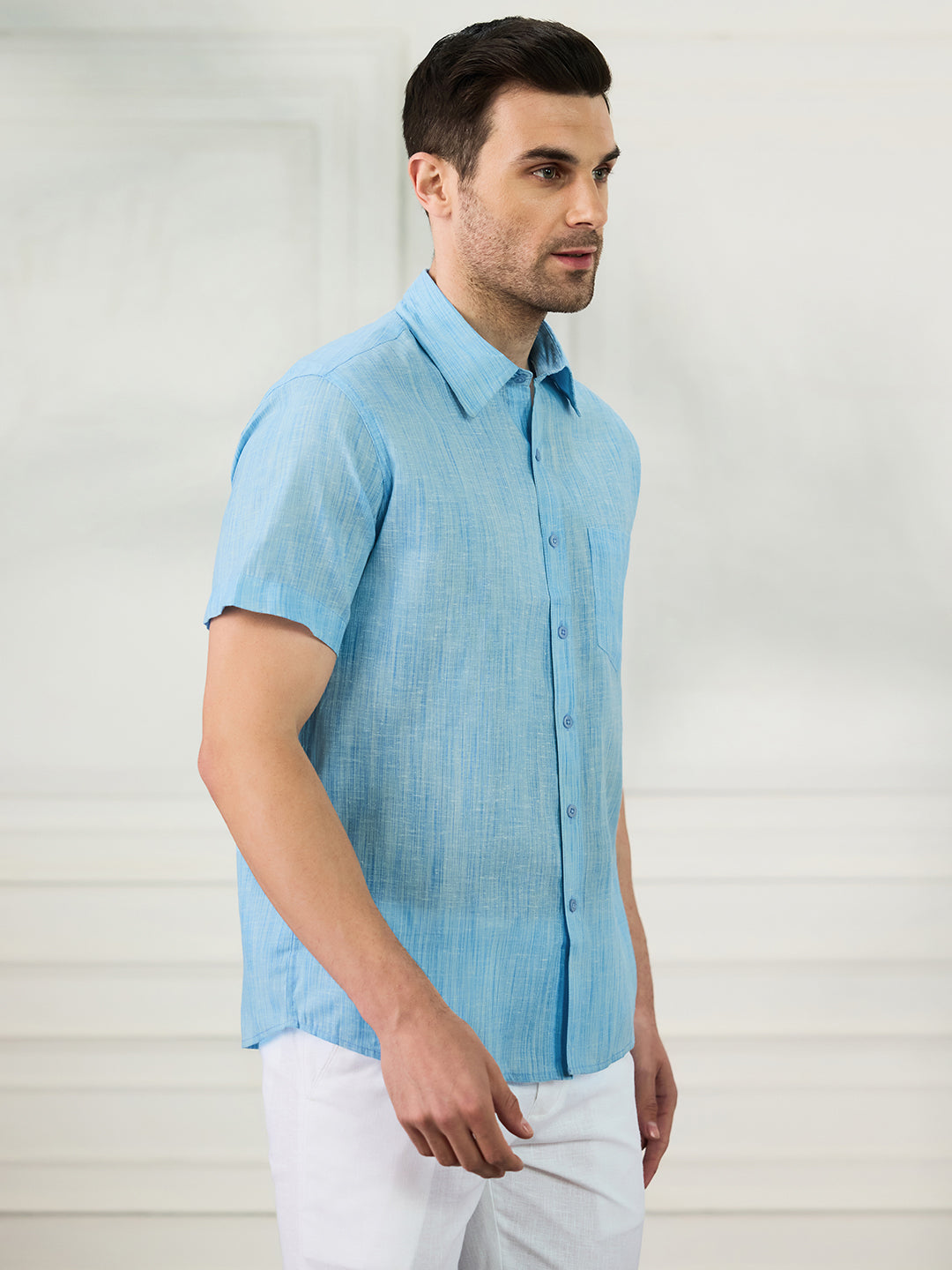 Men Casual Dark Blue Shirt - Tahvo India
