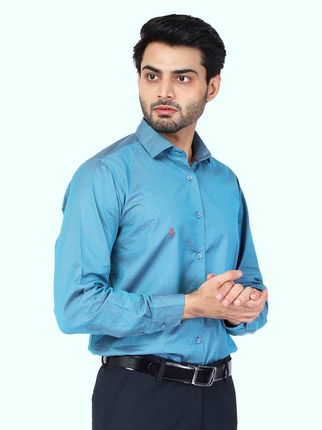 Men Blue Formal Shirt - Tahvo India