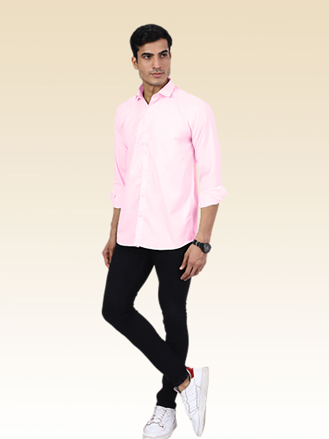 Men Pink Solid Shirt - Tahvo India