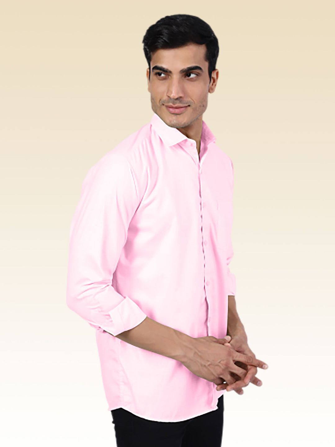 Men Pink Solid Shirt - Tahvo India