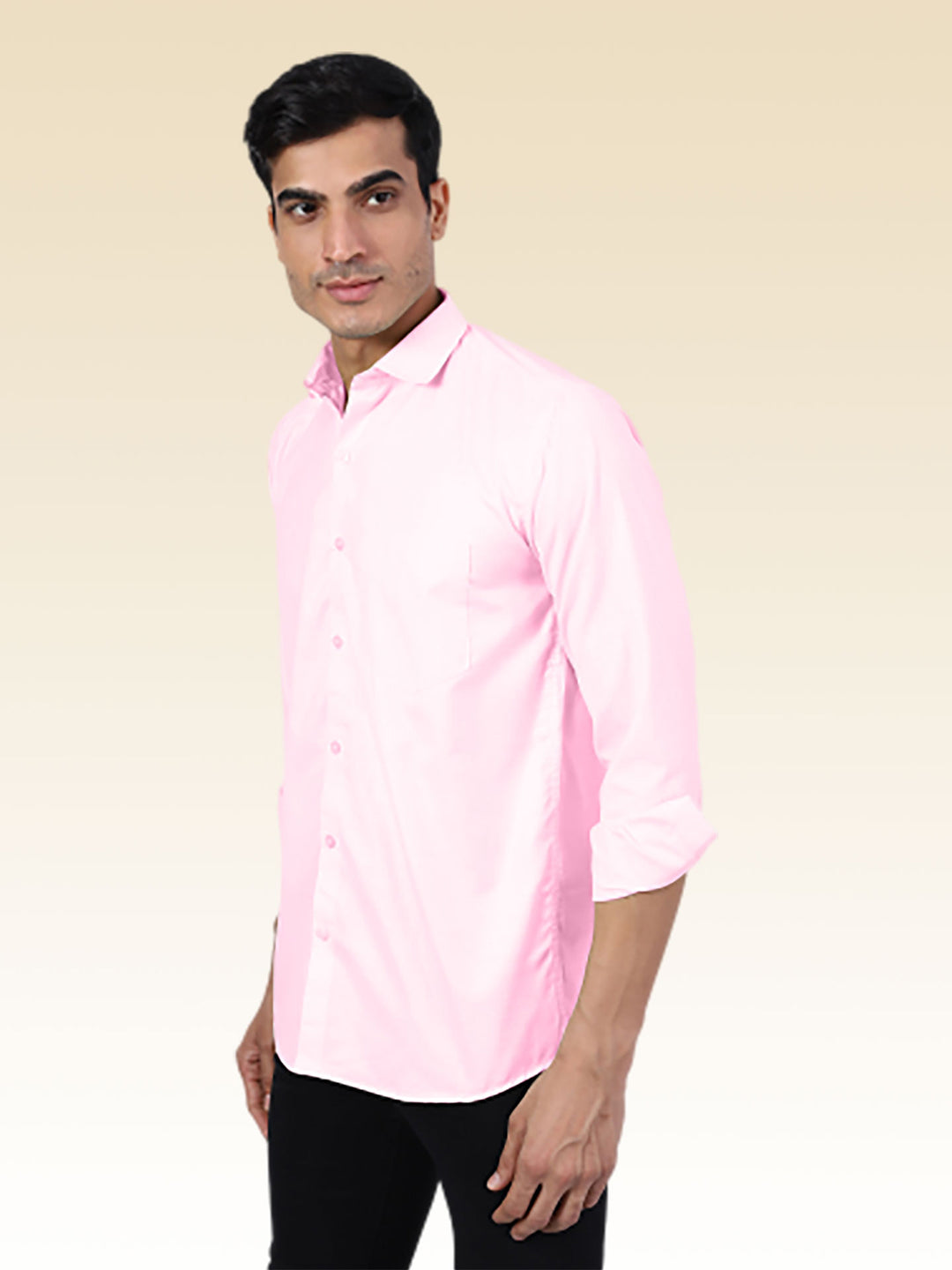 Men Pink Solid Shirt - Tahvo India