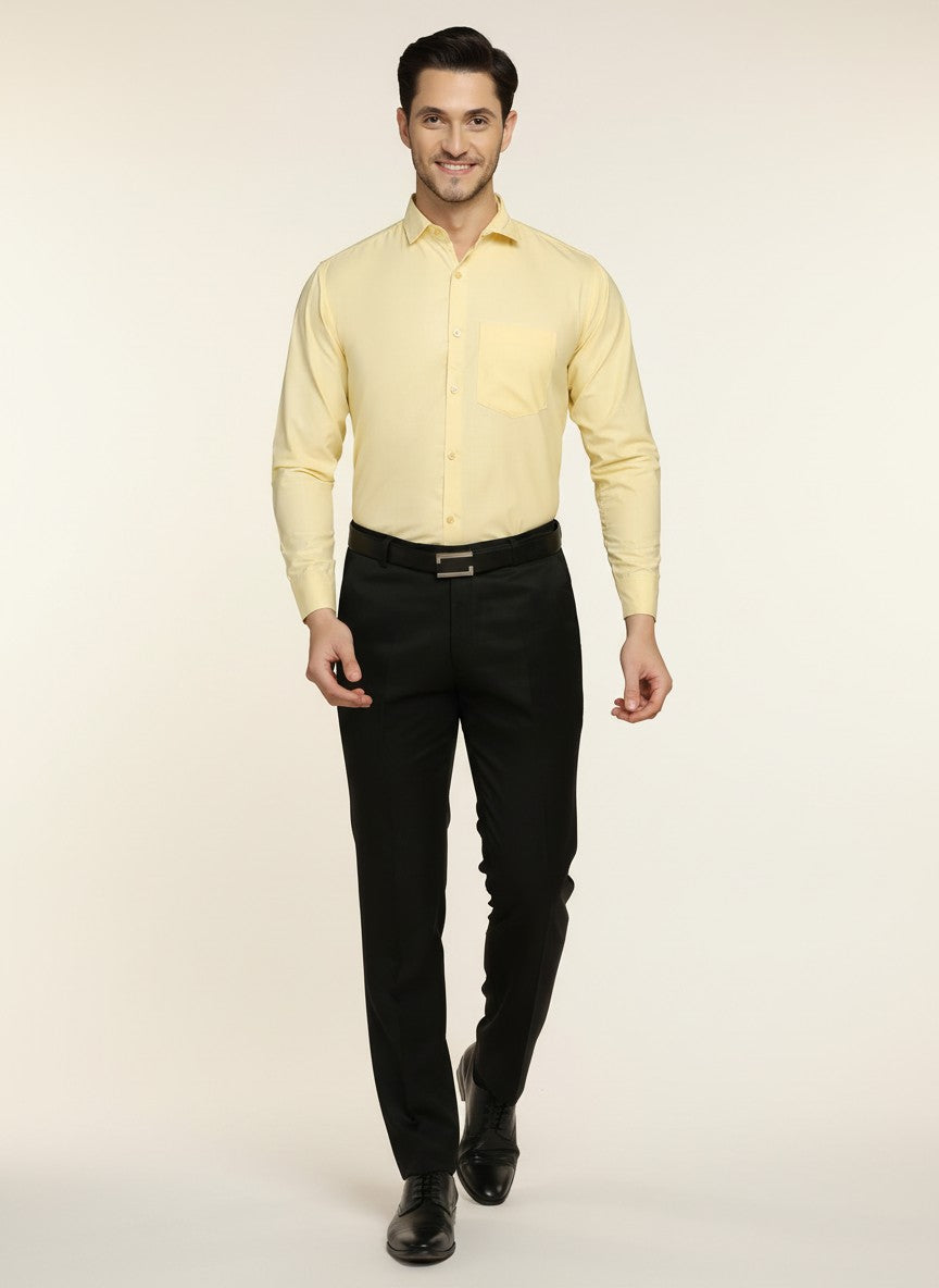 Men Solid Yellow Shirt