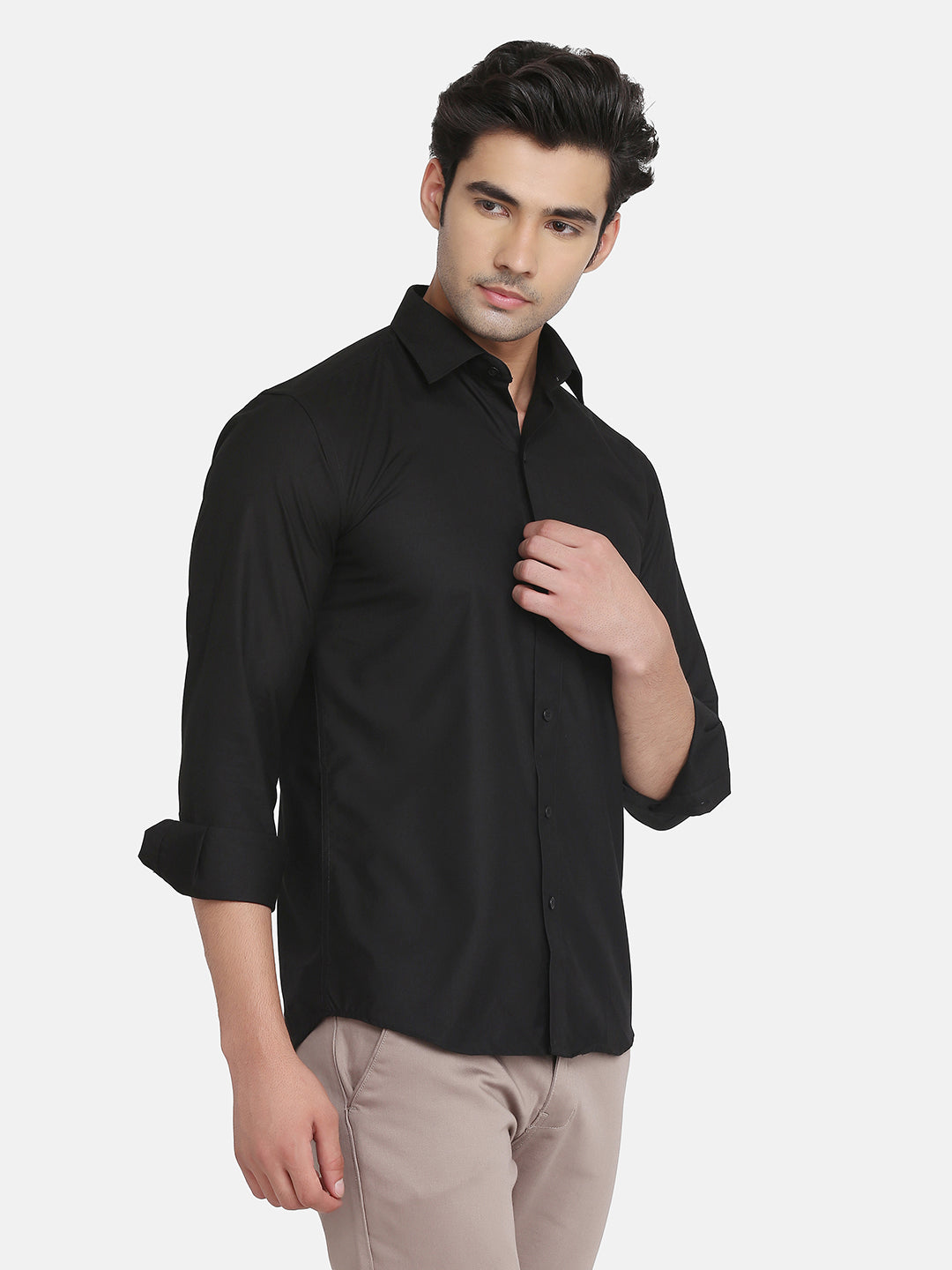 Men Black Formal Shirt - Tahvo India