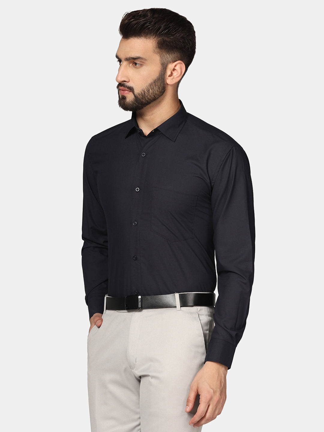 Men Blue Solid Shirt - Tahvo India