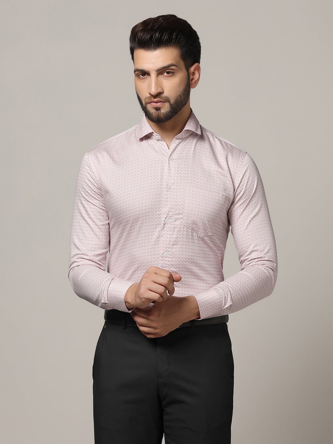 Men Pink Printed Shirt - Tahvo India