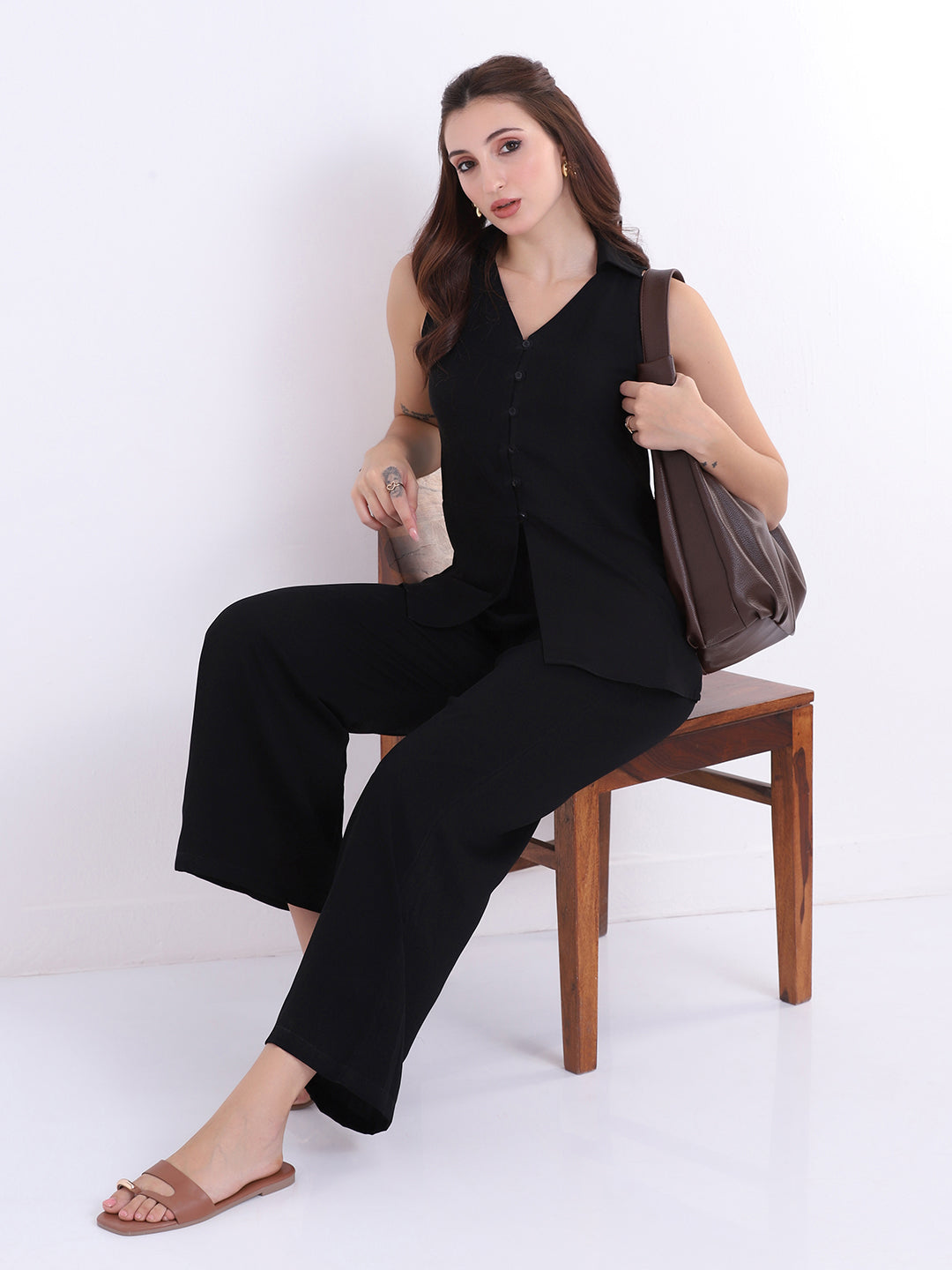 Black sleeveless coords
