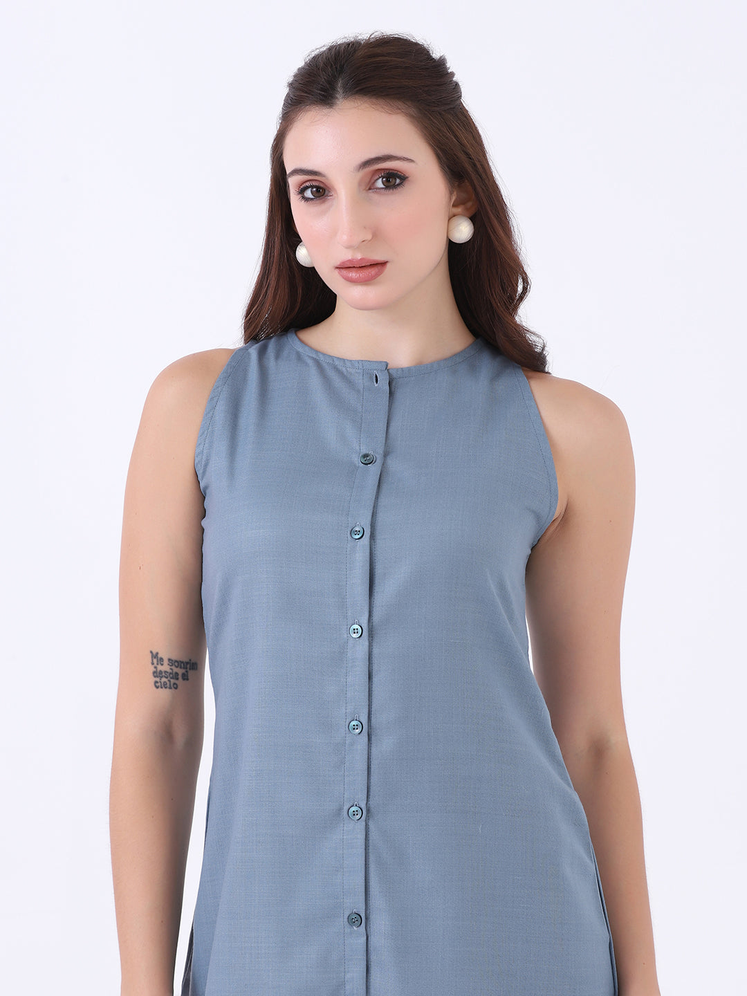 Women Crepe Shirt Midi Dress