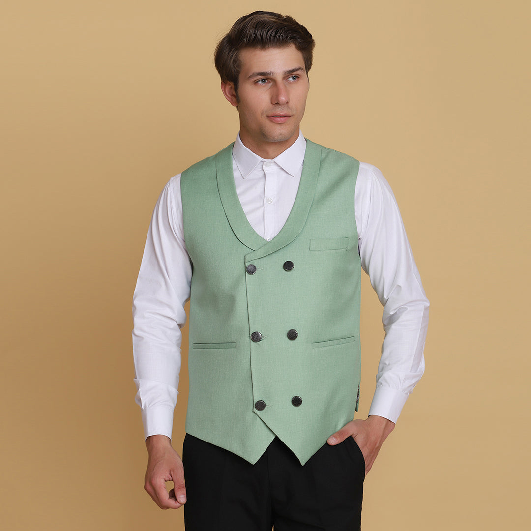 Leaf Green Waist Coat