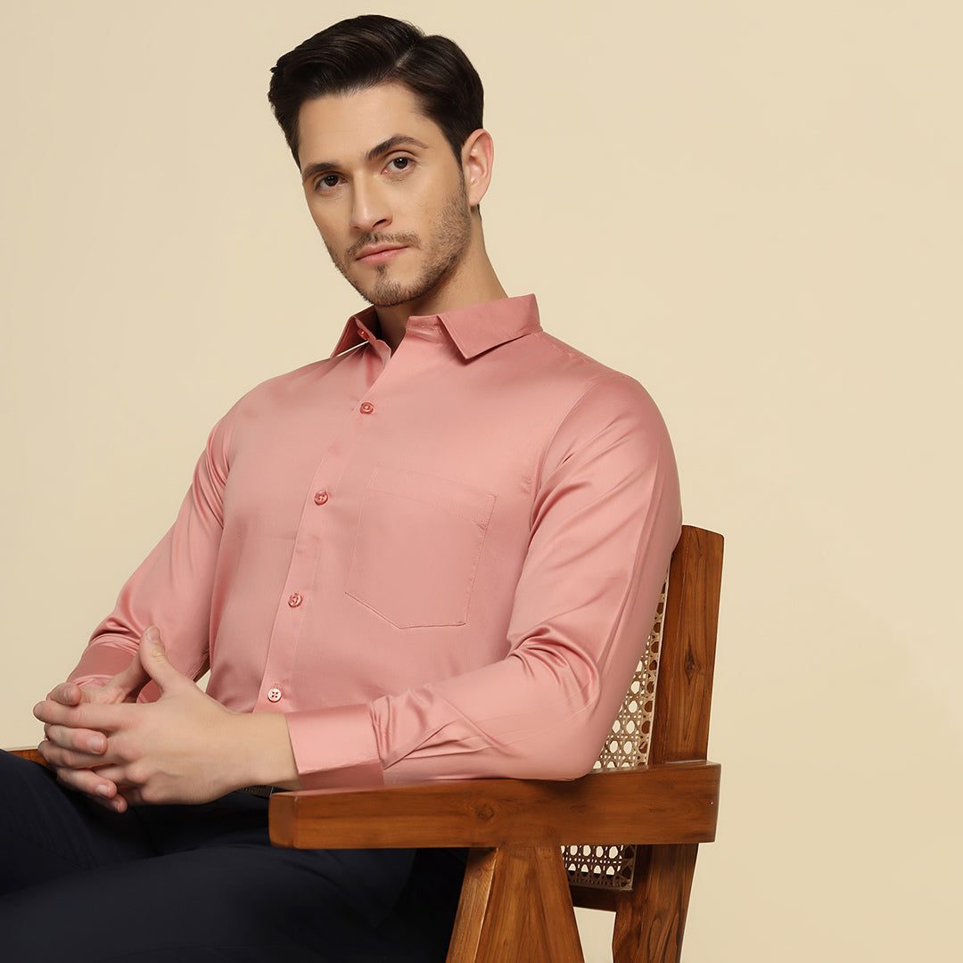 Men Pink Solid Shirt