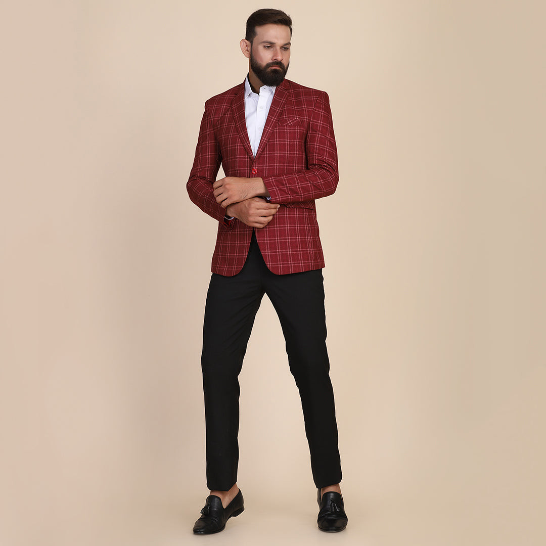 Tweed Check Men Suit