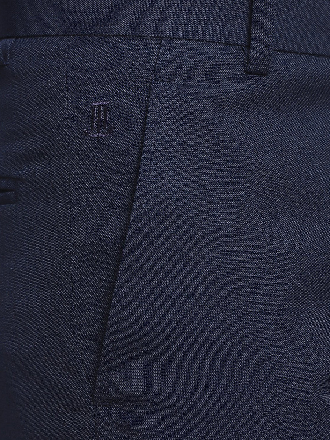 Men Blue Stretchable Formal Trousers - Tahvo India