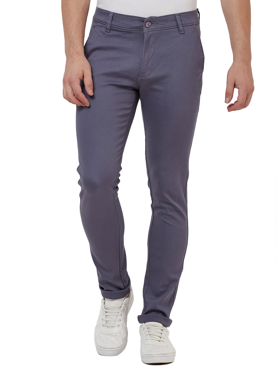 Men Grey Regular fit Casual Trousers - Tahvo India