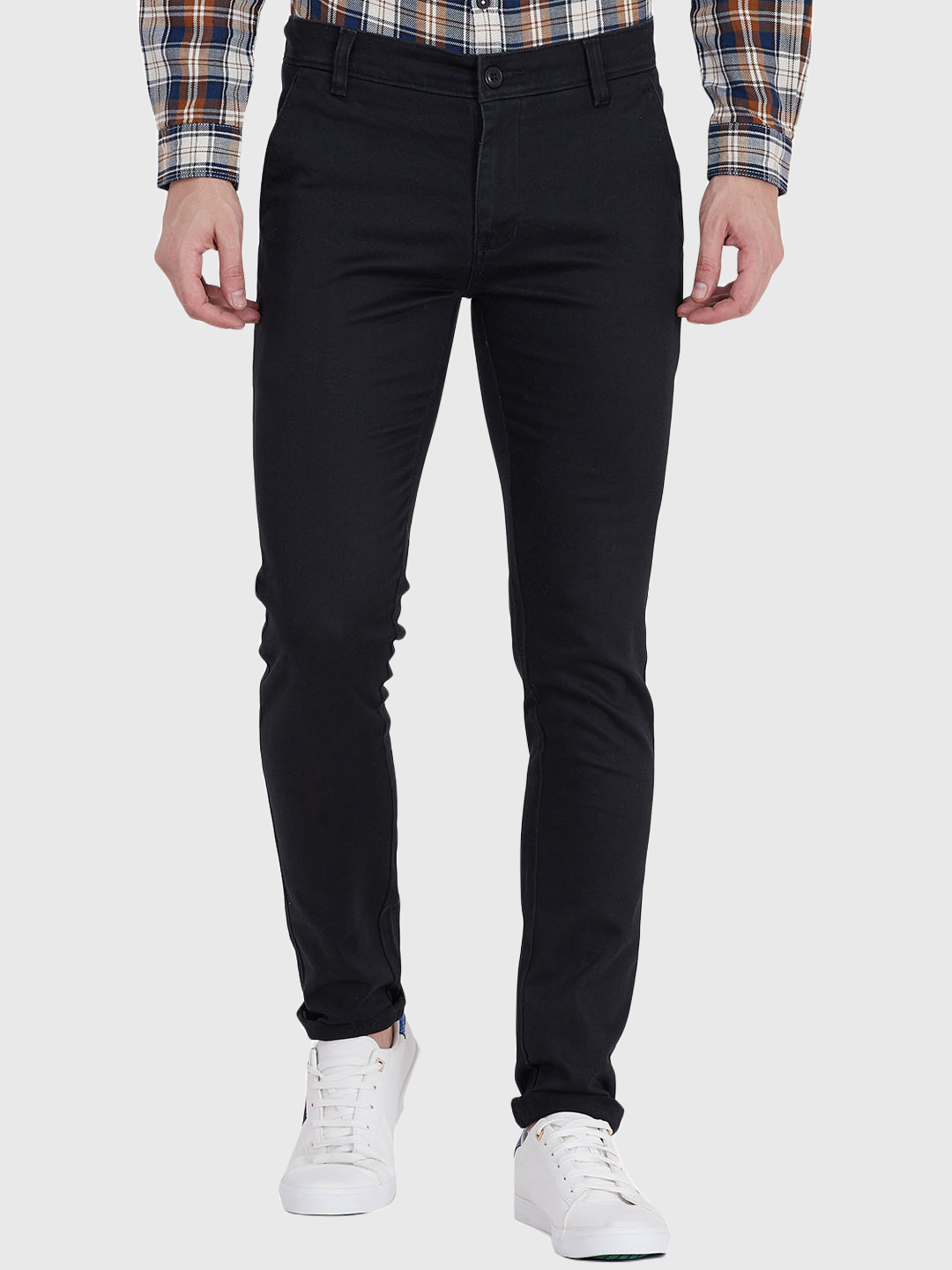 Men Black Cotton Trousers - Tahvo India