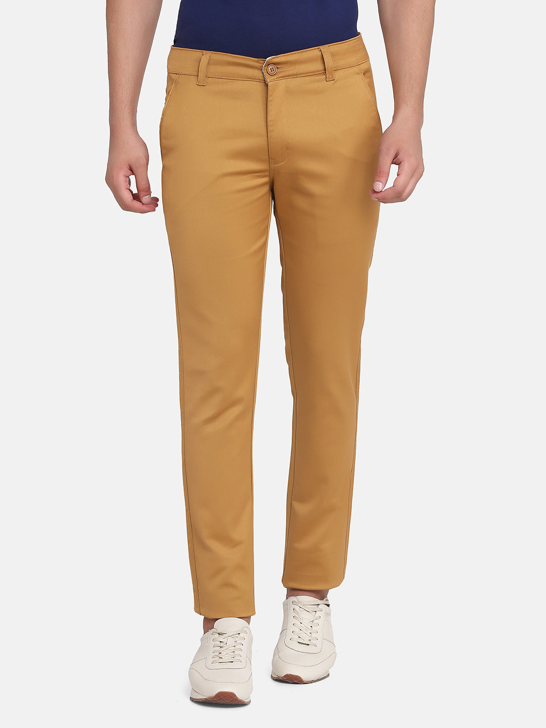 Men Brown Slim Fit Chinos - Tahvo India