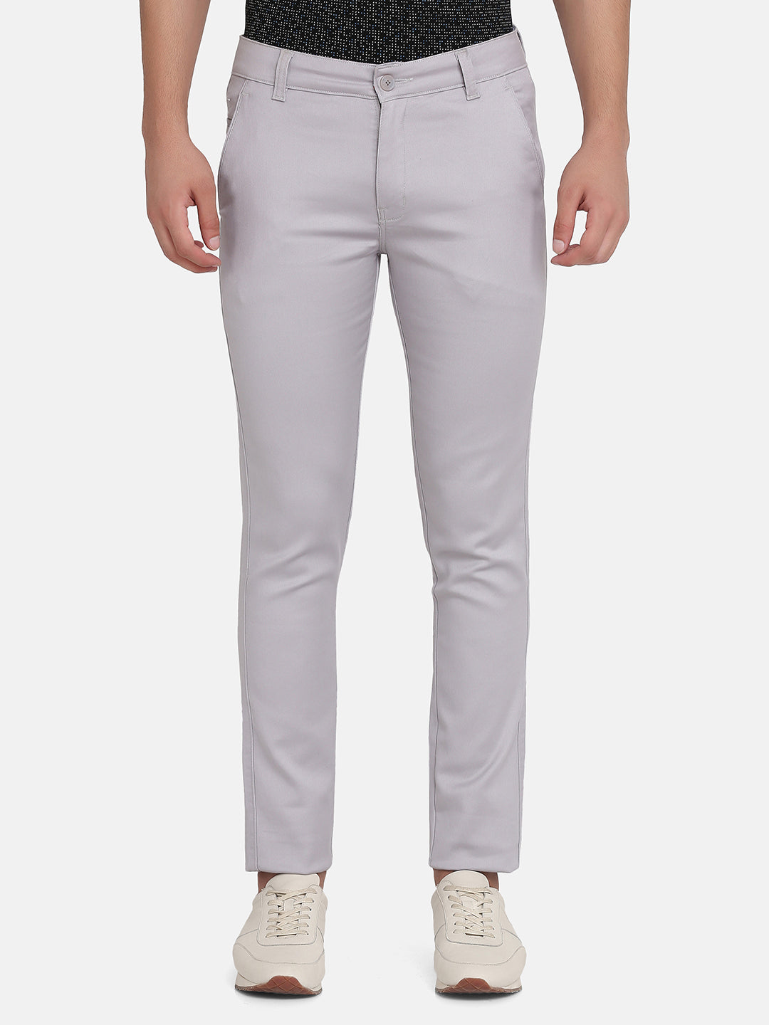 Men Grey Chinos - Tahvo India
