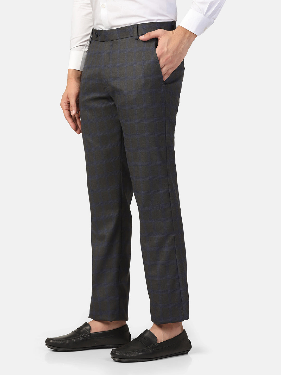 Formal Men Check Strechable Trousers - Tahvo India