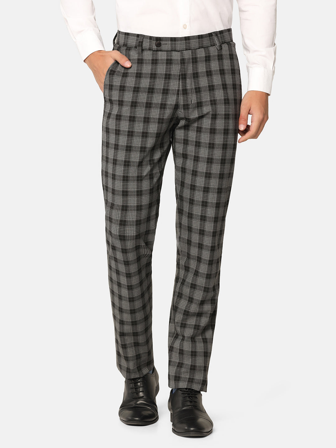 Men Stretchable Formal Trousers - Tahvo India