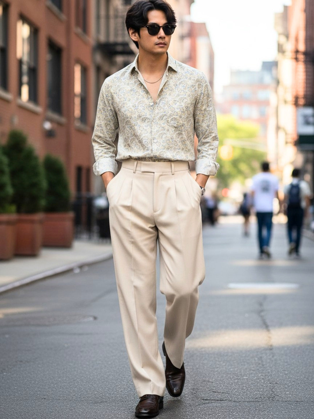 Men White Printed Shirt