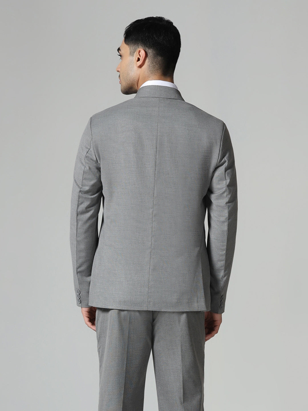 Men Grey Black Pic & Pic Blazer