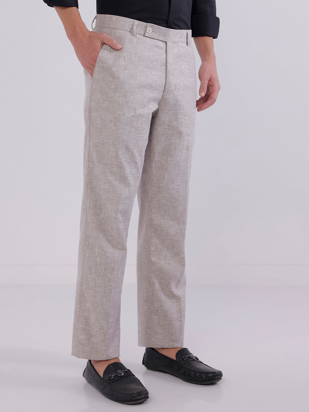 Men Regular fit linen trousers