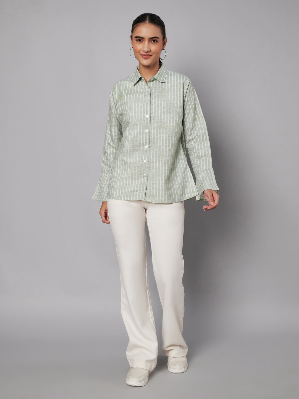 The Flare Cuff Stripe Shirt