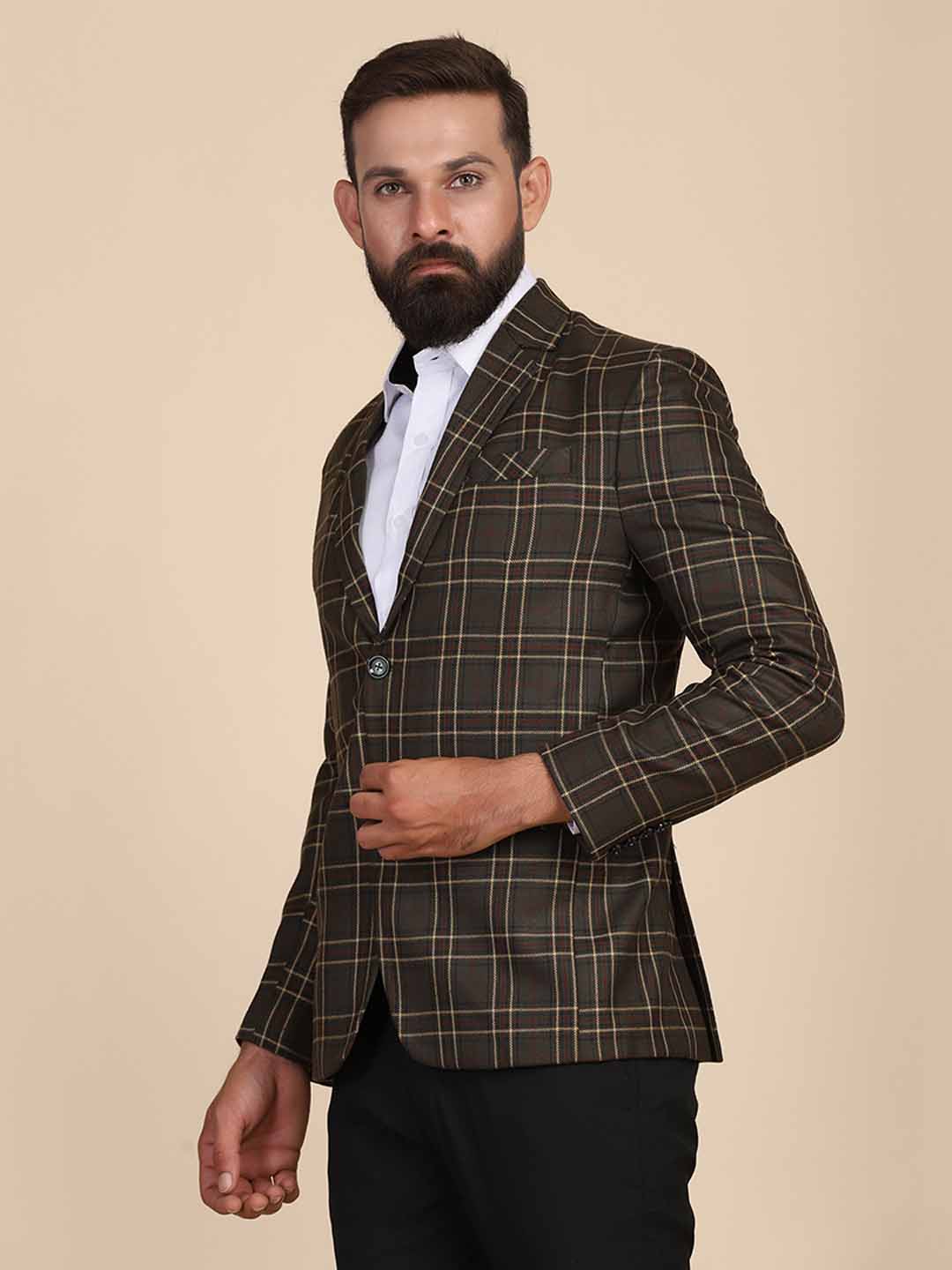 Men Tweed Designer Blazer - Tahvo India