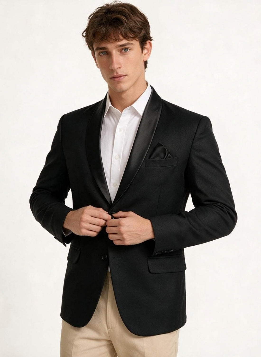 Men Black Tuxedo Blazer