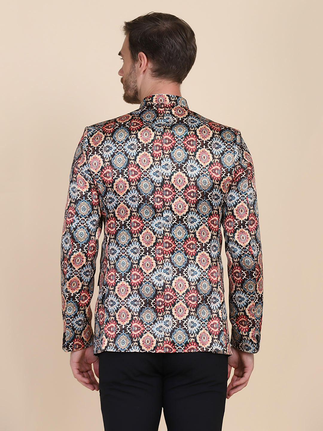 Men Printed Bandgala Blazers - Tahvo India